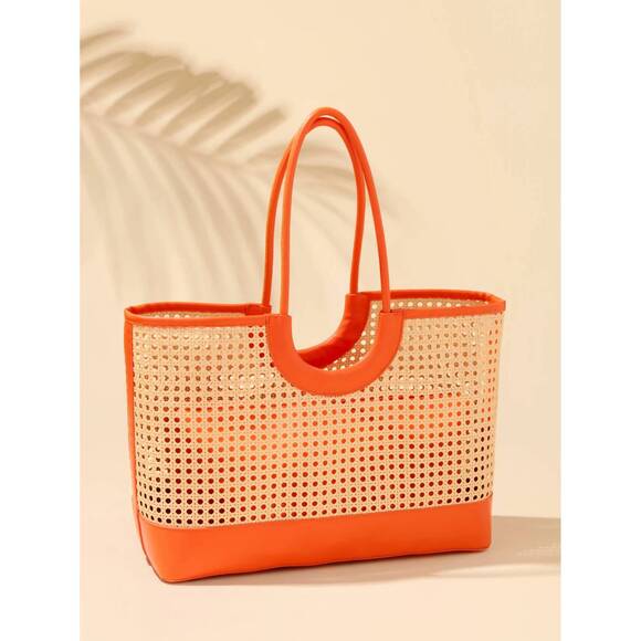 NEW SHIRALEAH women's lyra tote in orange